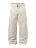 Men's Belted Wide-Leg Cargo Pants