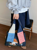 Mushroom Corduroy Tote Bag