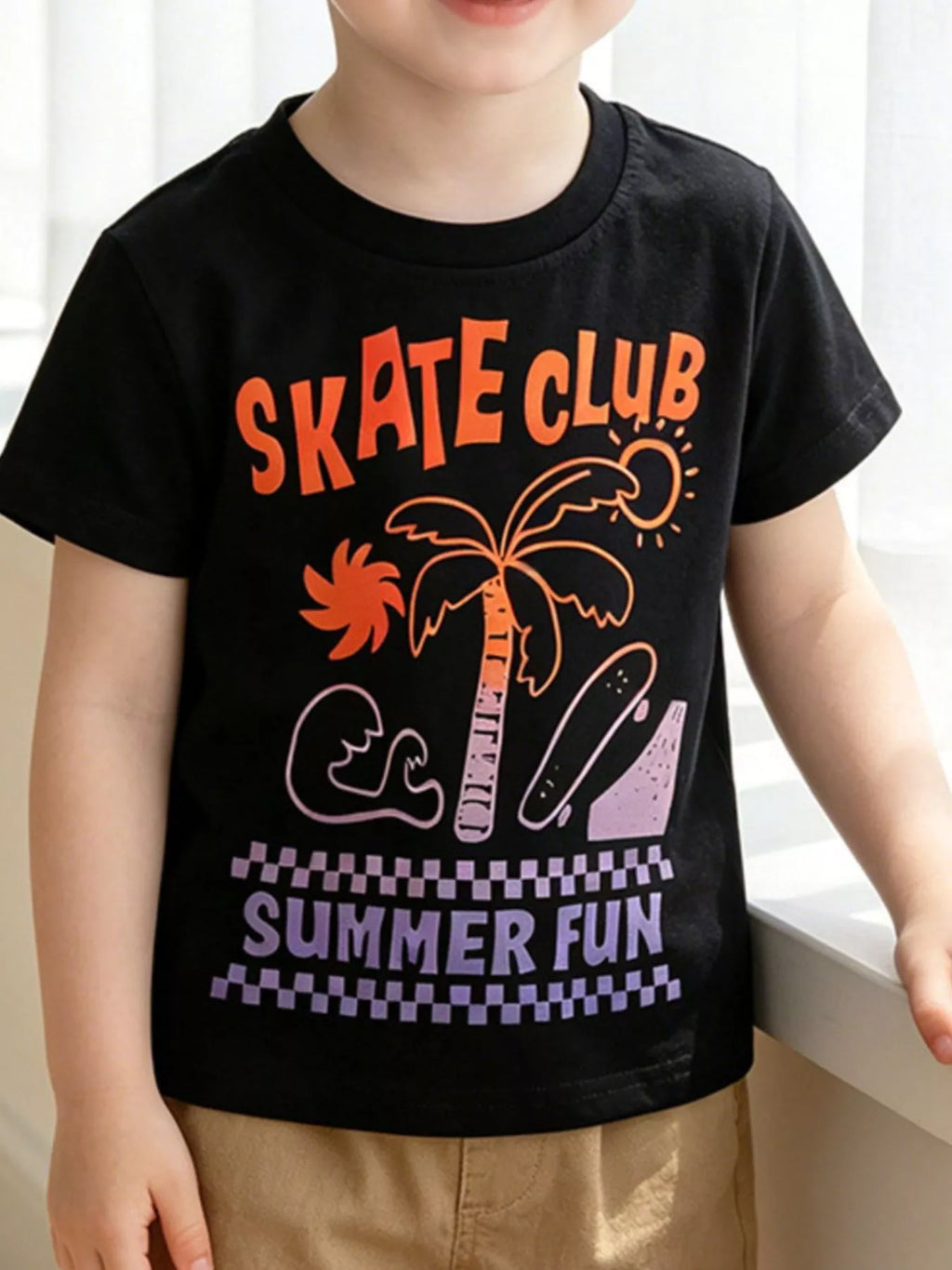 Children's Graphic Round Neck T-Shirt