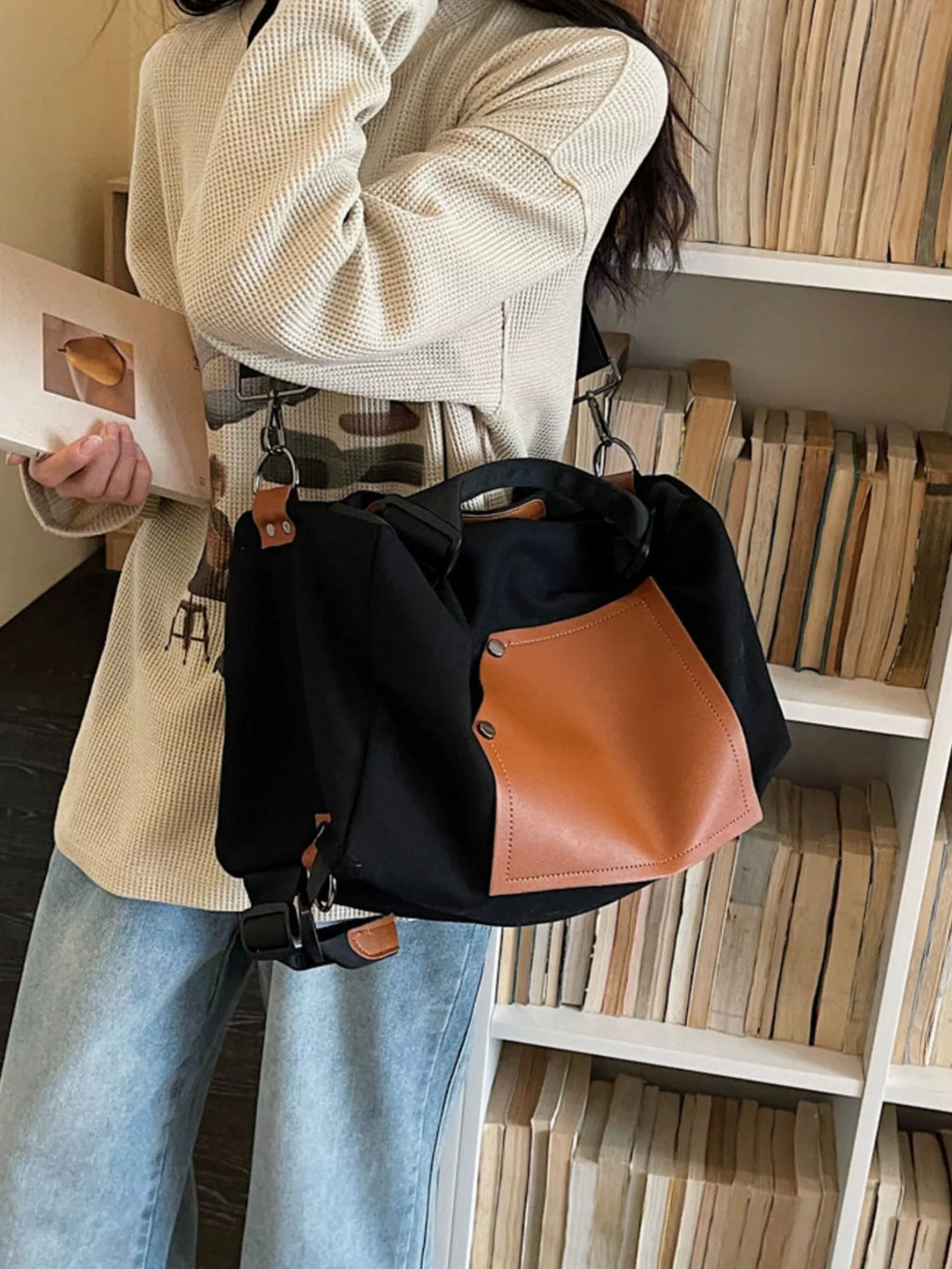 Contrast Color Crossbody Bag