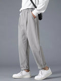 Men's Plus Size Casual Loose Fit Pleated Pants