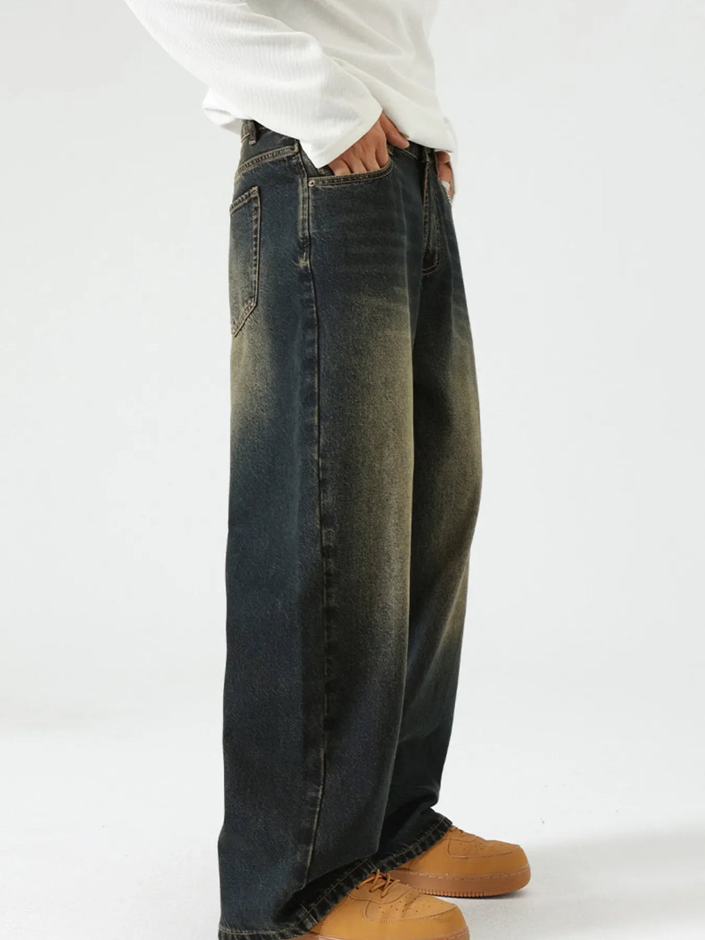 Men's Wide Leg Baggy Jeans
