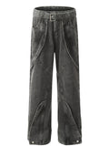 Men's Washed Wide-Leg Baggy Jeans