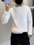 Men's Plus Size Slim Fit Ribbed Knit Top