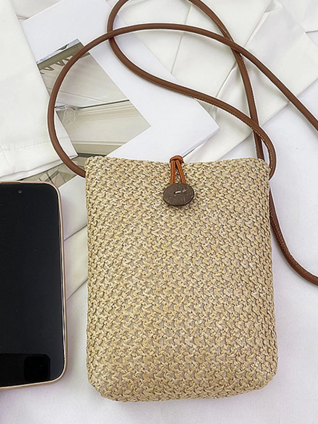 Straw Woven Crossbody Bag