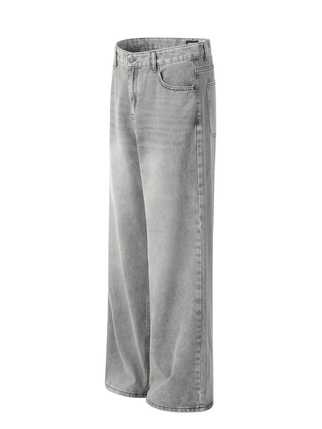Men's High-Rise Wide Leg Washed Jeans