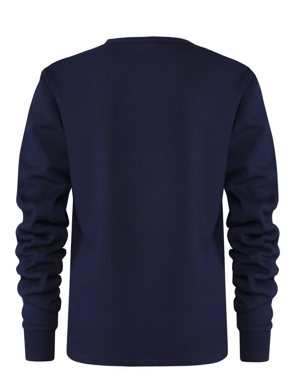 Men's Plus Size Waffle Knit Long Sleeve T-Shirt