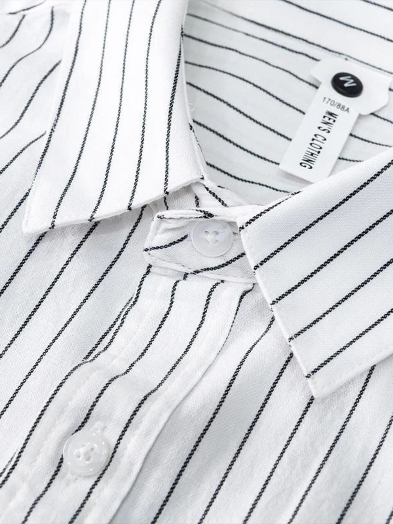 Men's Plus Size Striped Button Up Long Sleeve Shirt