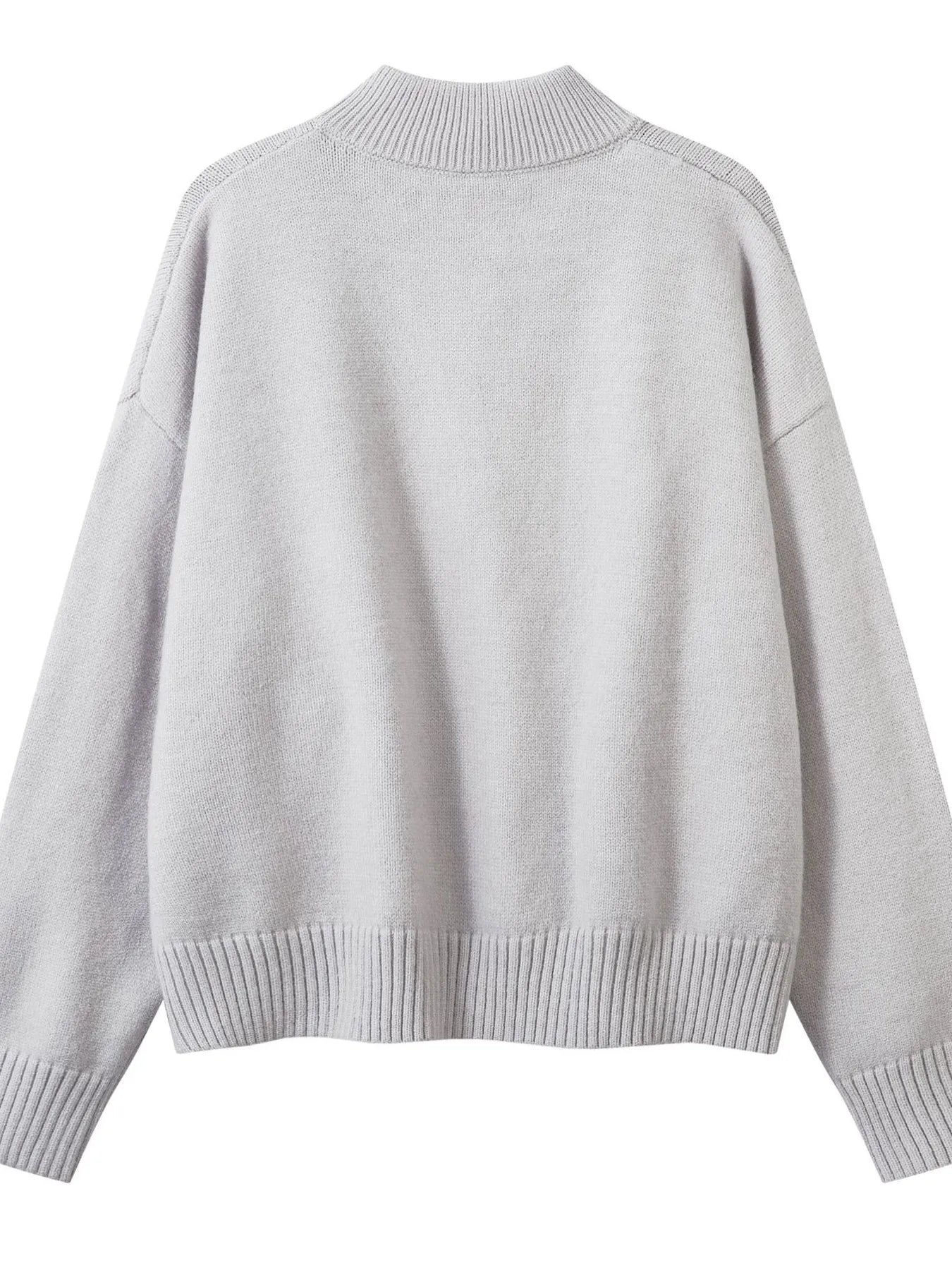 Men's Oversized Quarter-Zip Knit Sweater