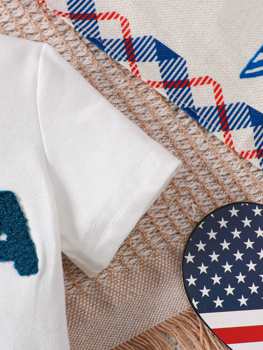 Children's Patriotic USA Tee & Star Print Shorts Set