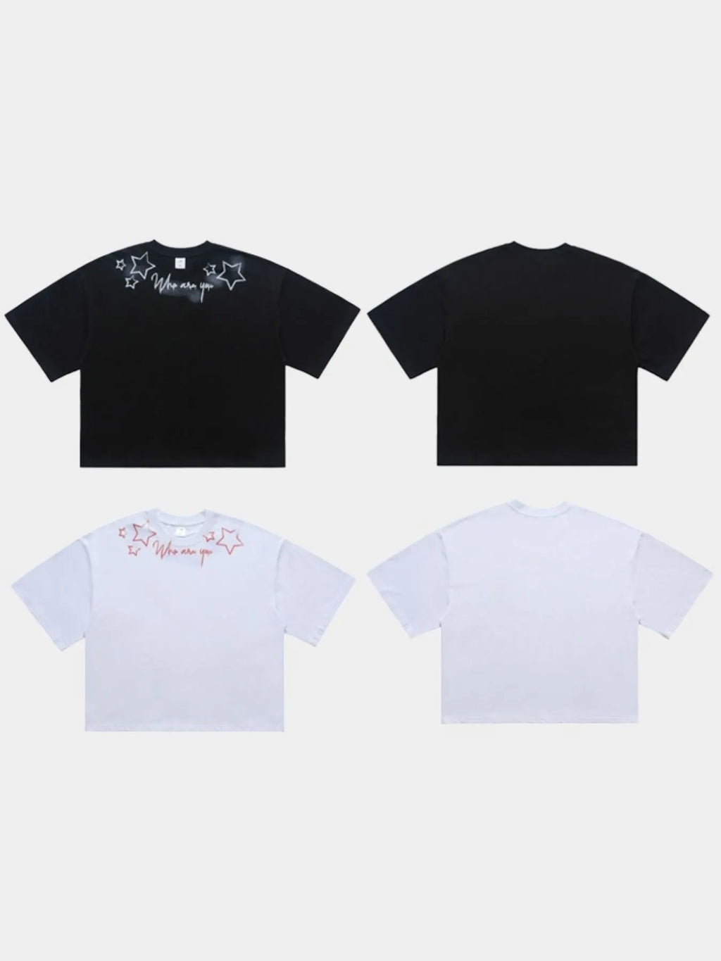 Men's Who Are You Star Graphic Round Neck T-Shirt