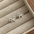 925 Sterling Silver Bow Earrings