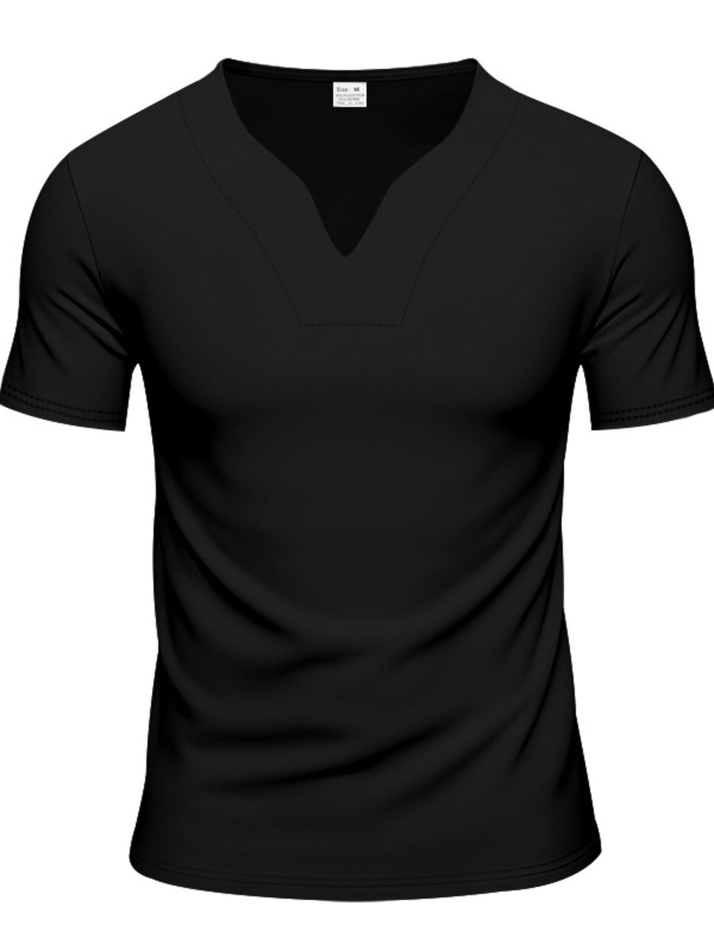 Men's Full Size Casual V-Neck Short Sleeve T-Shirt Plus Size
