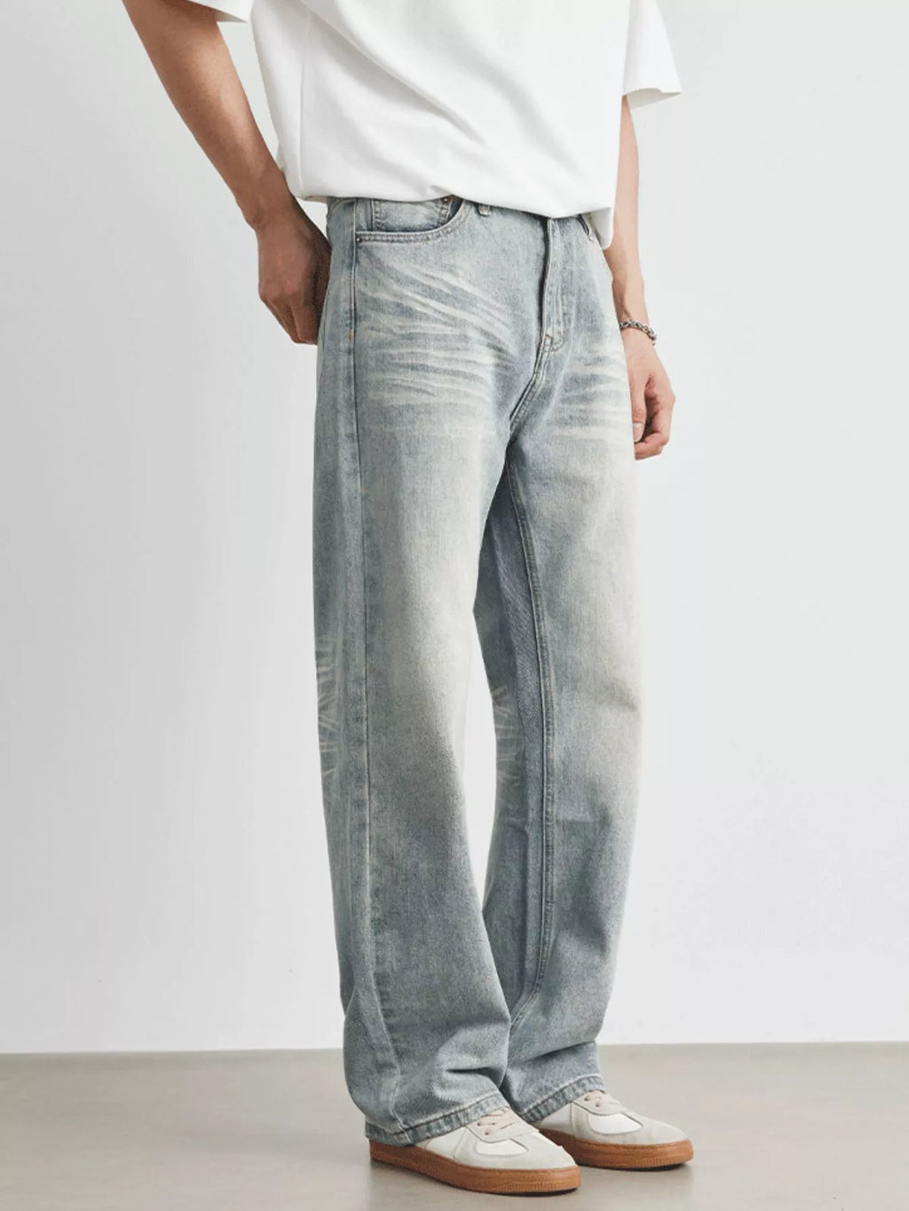 Men's Wash Loose Fit Jeans