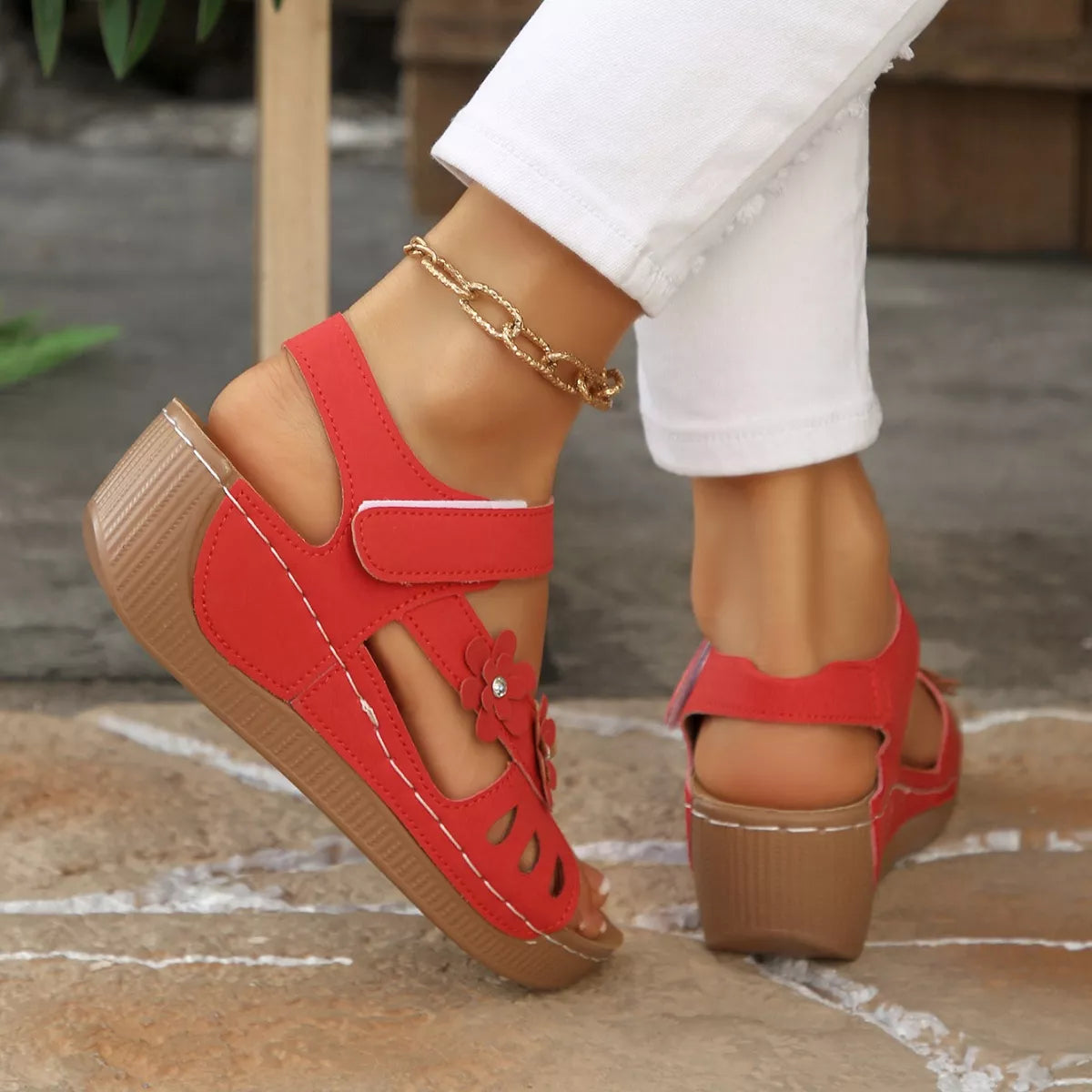 Open Toe Wedge Sandals