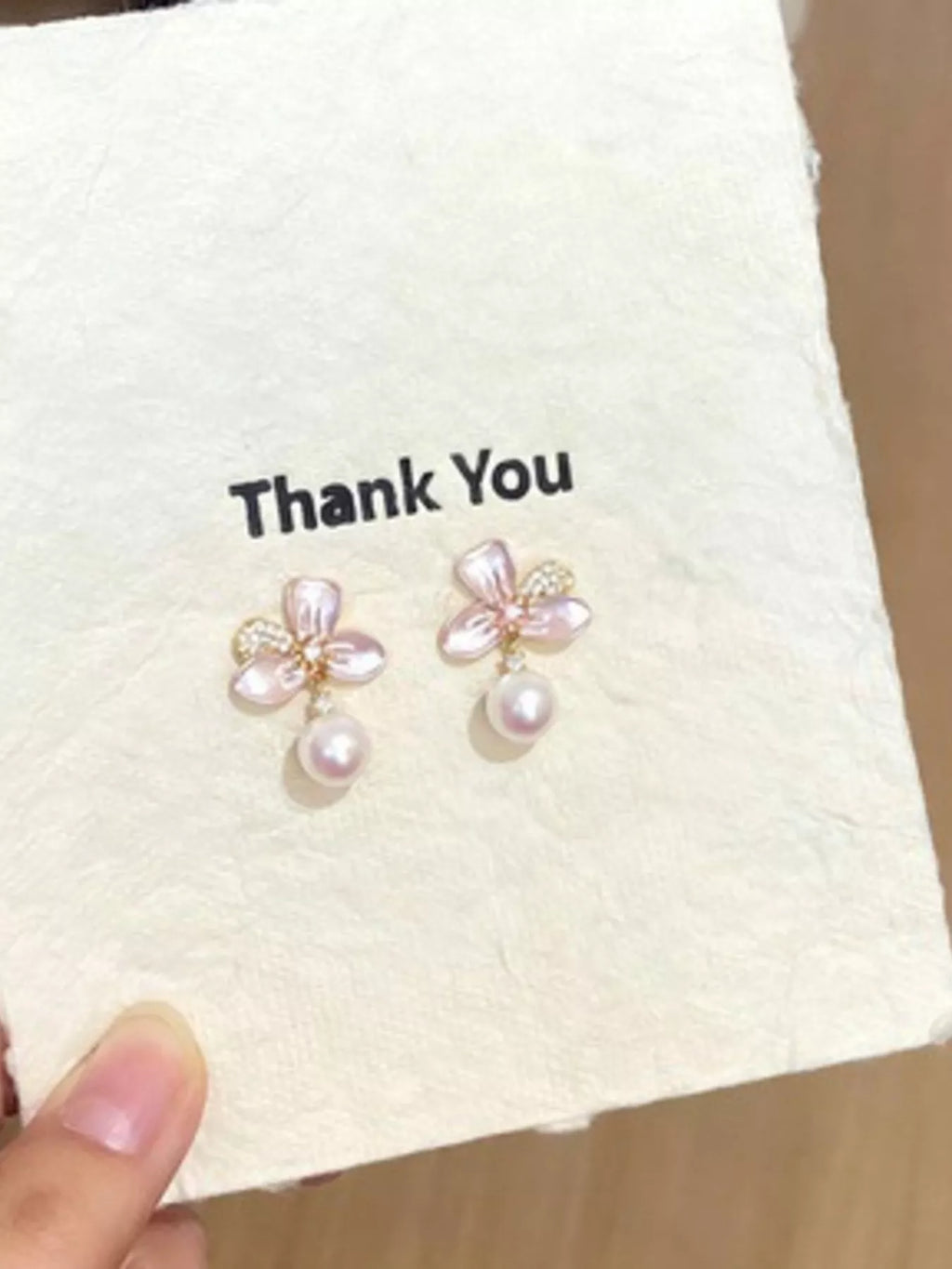 Pearl Flower Drop Earrings