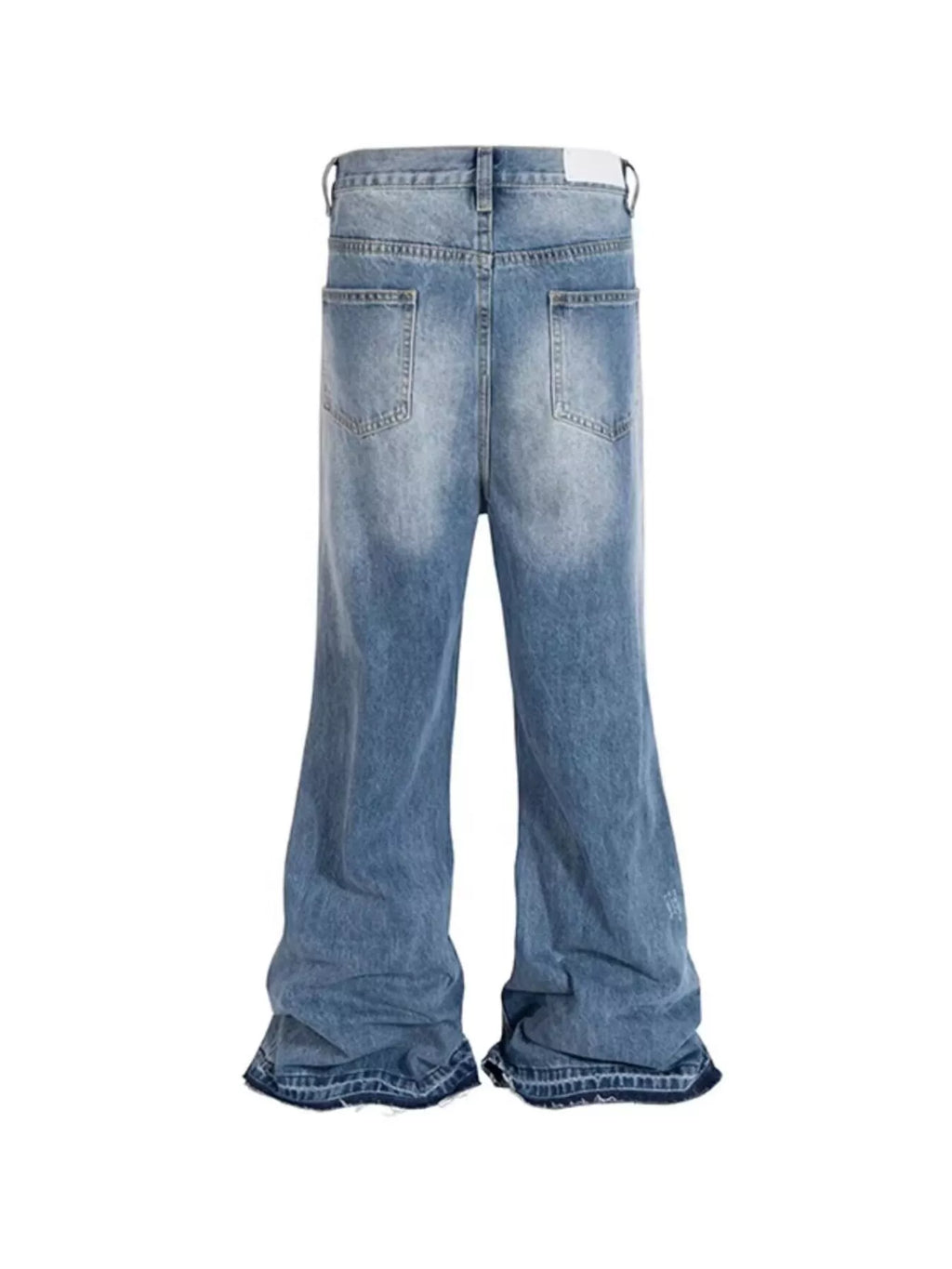 Men's Full Size Distressed Wide Leg Jeans Plus Size