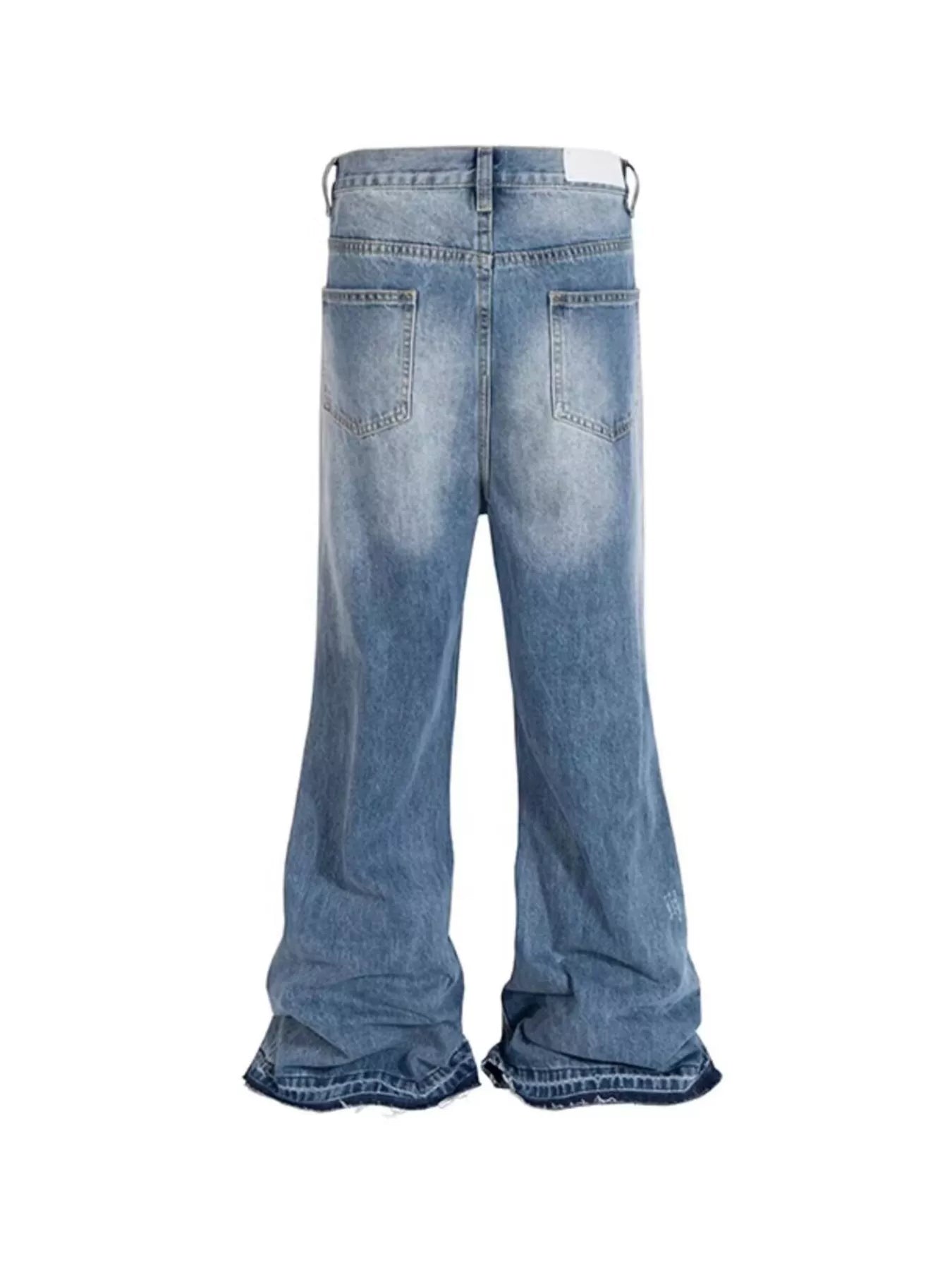 Men's Full Size Distressed Wide Leg Jeans Plus Size