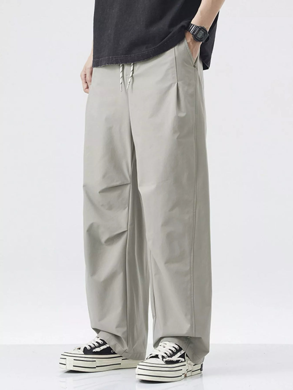 Men's Loose Fit Drawstring Cargo Pants