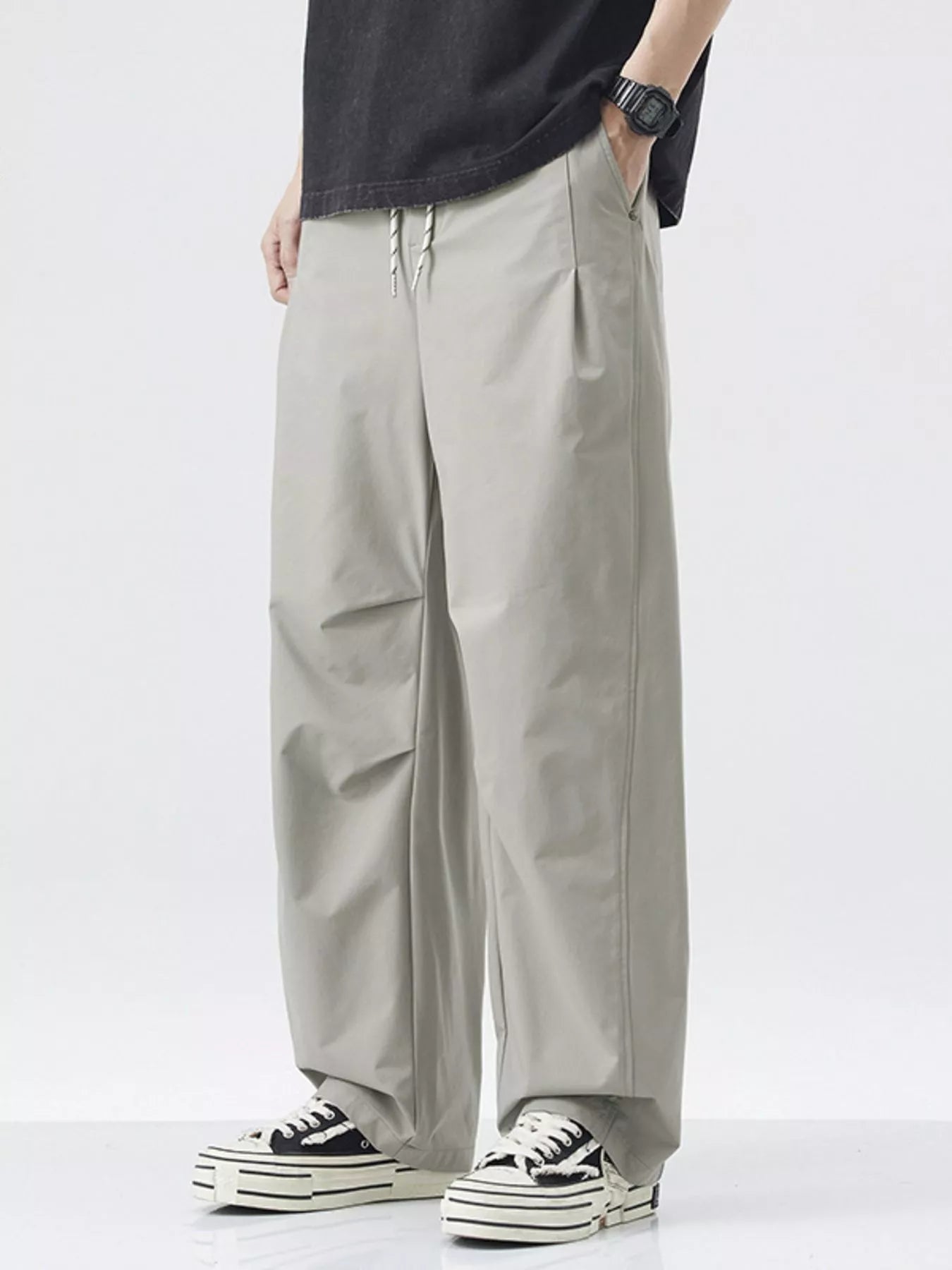 Men's Loose Fit Drawstring Cargo Pants