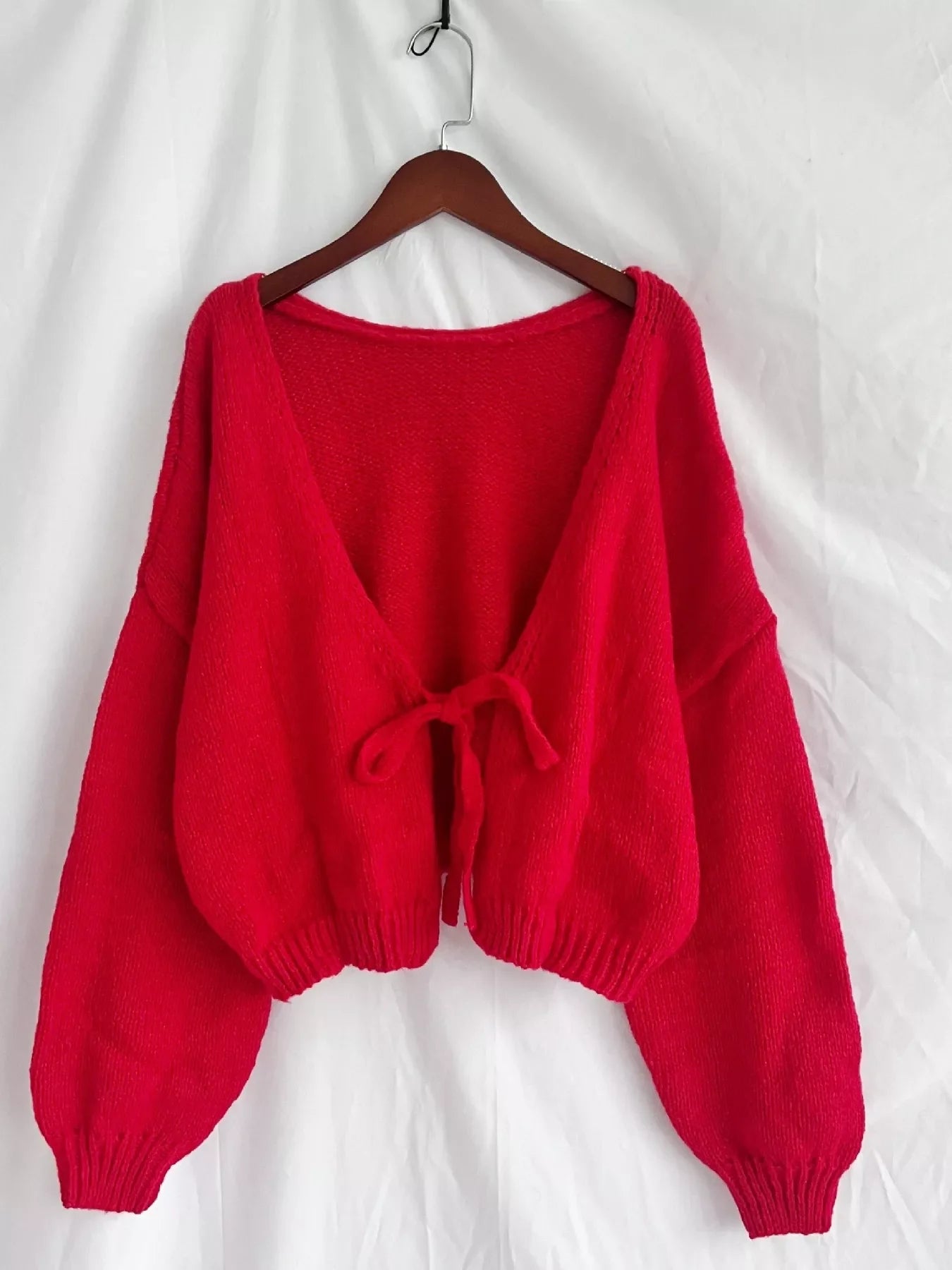 Chunky Knit Tie-Front Cardigan