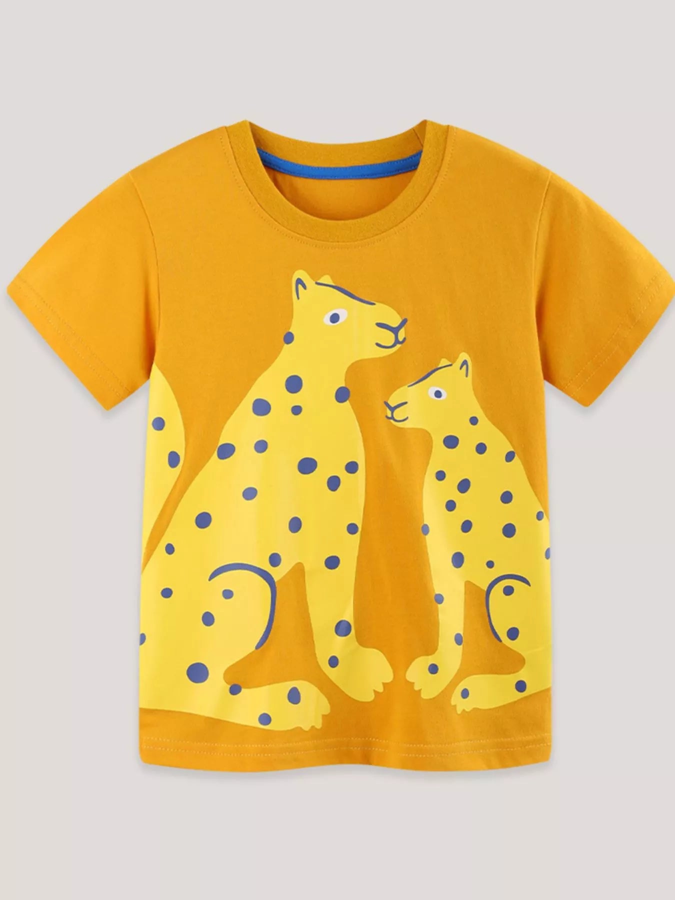 Children's Leopard Print Short Sleeve T-Shirt