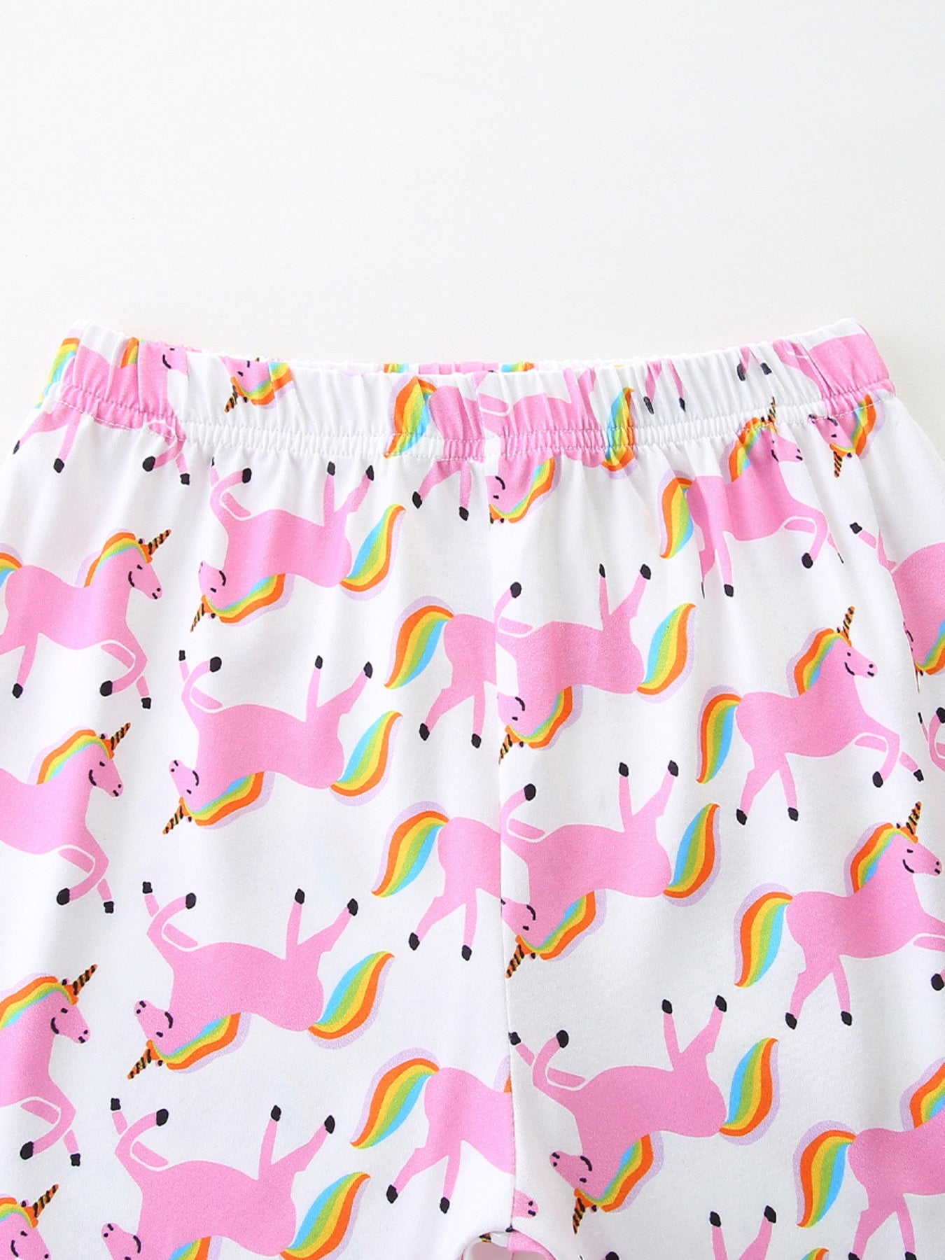 Children's Unicorn Print Short Sleeve Tee and Shorts Set