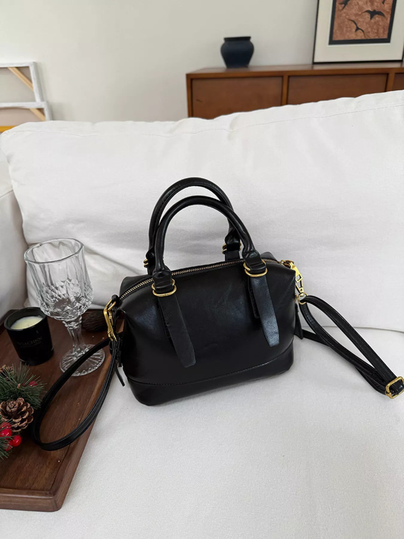 Vintage Leather Crossbody Bag