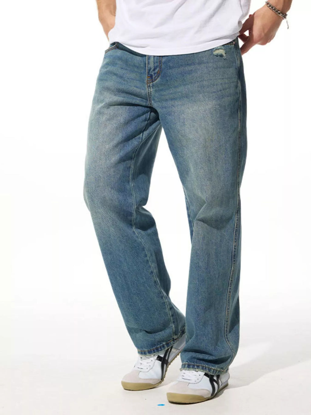 Men's Relaxed Fit Wash Jeans