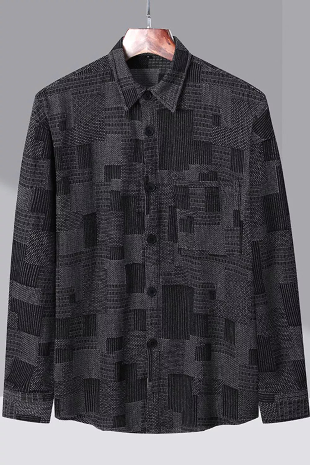 Men's Plus Size Casual Button Up Shirt