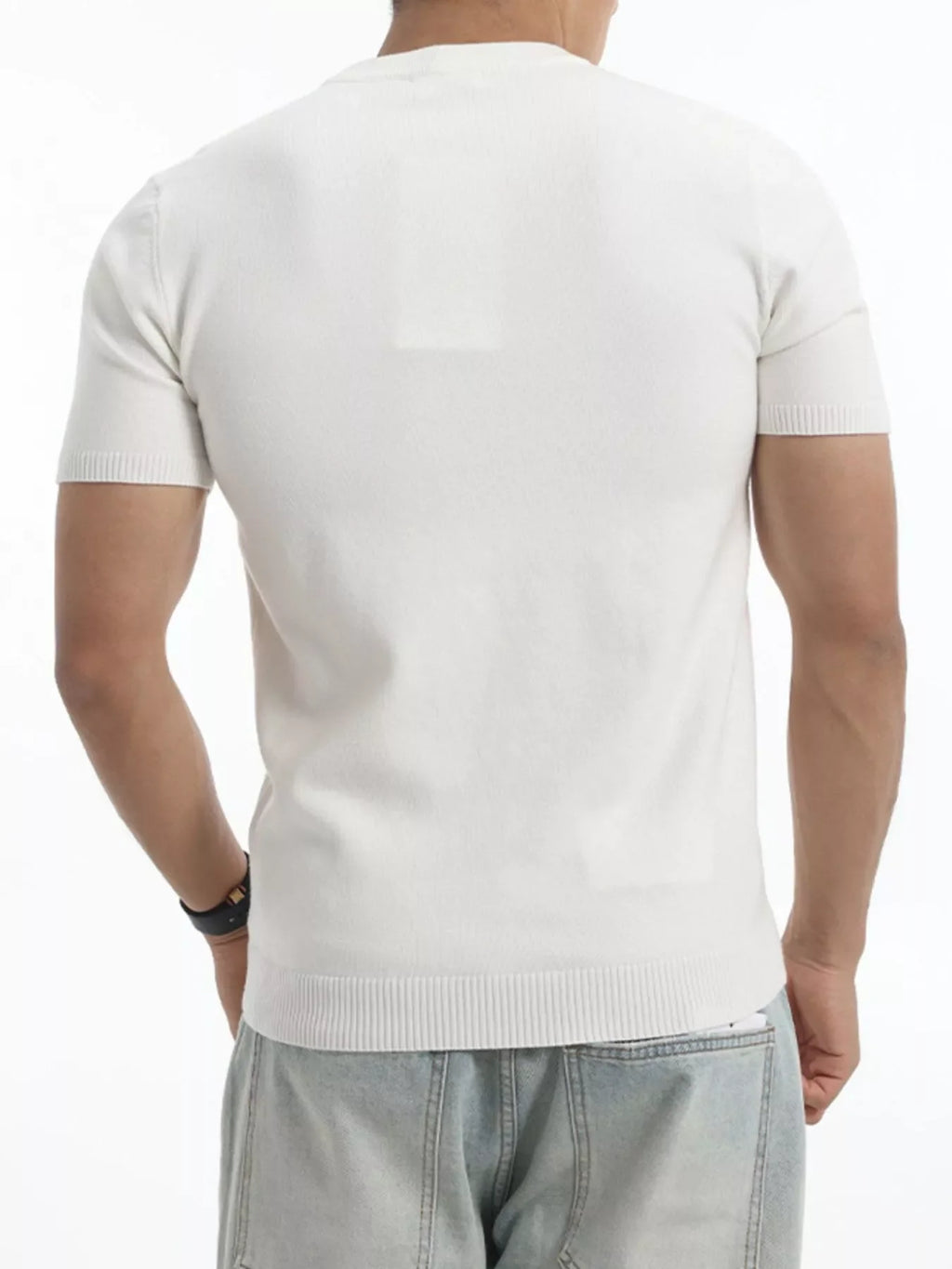Men's Plus Size Casual Short Sleeve Knit Top