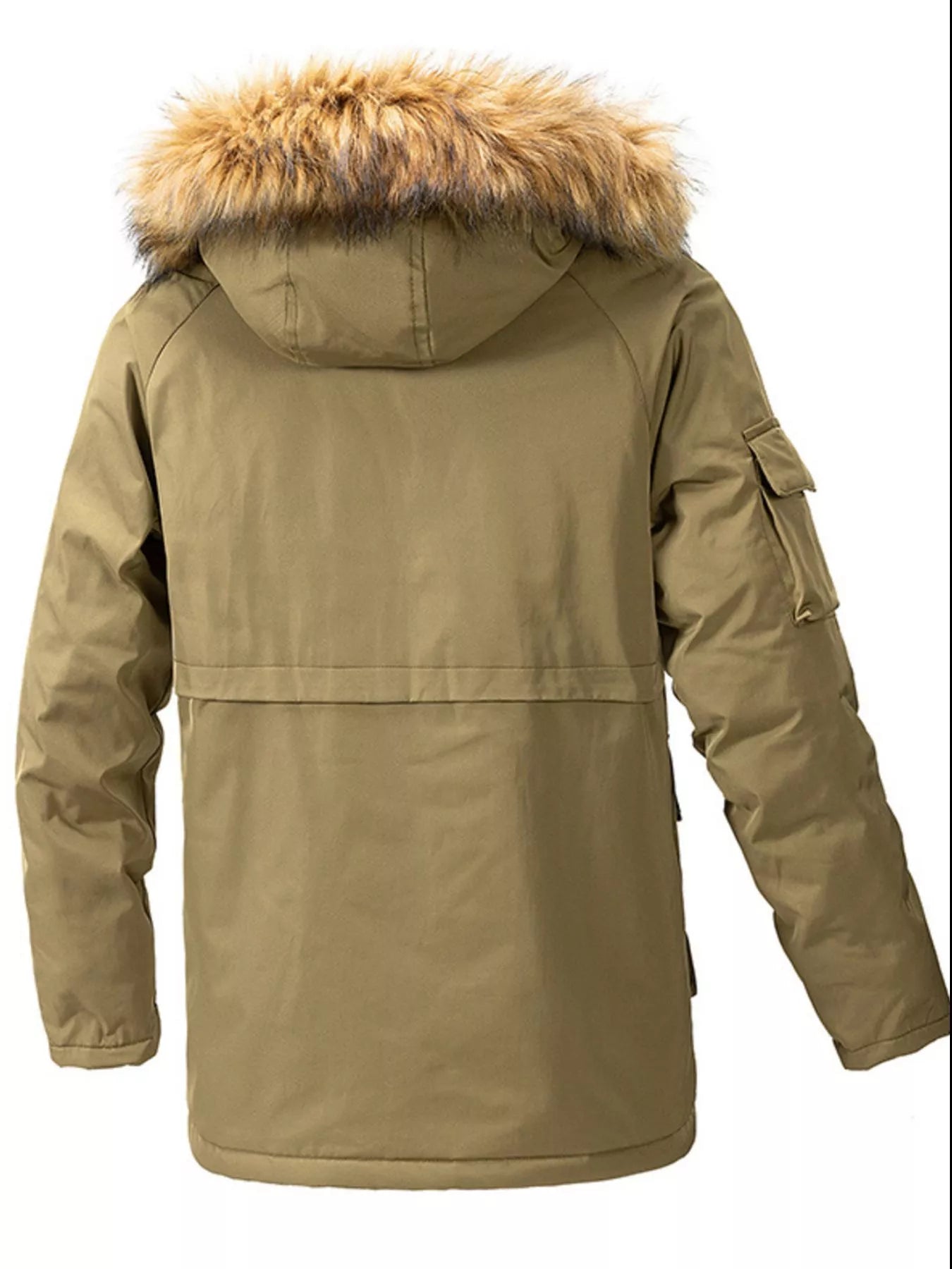 Men's Plus Size Fur Hooded Winter Parka Coat