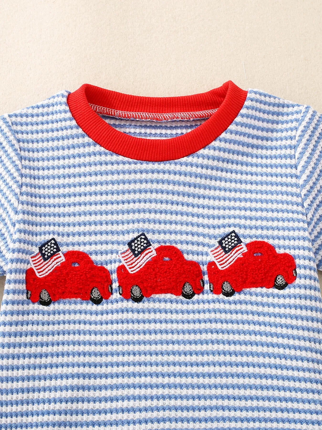 Children's Ice Cream Striped Tee and Shorts Set