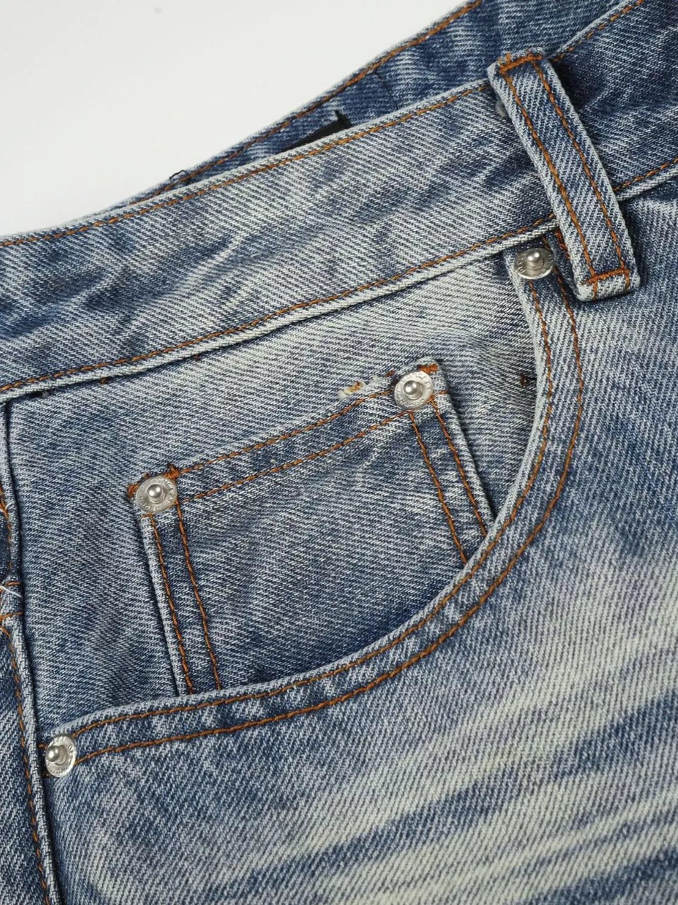 Men's Vintage Wash Wide Leg Denim Capris