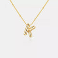 Gold-Plated Bubble Initial Necklace