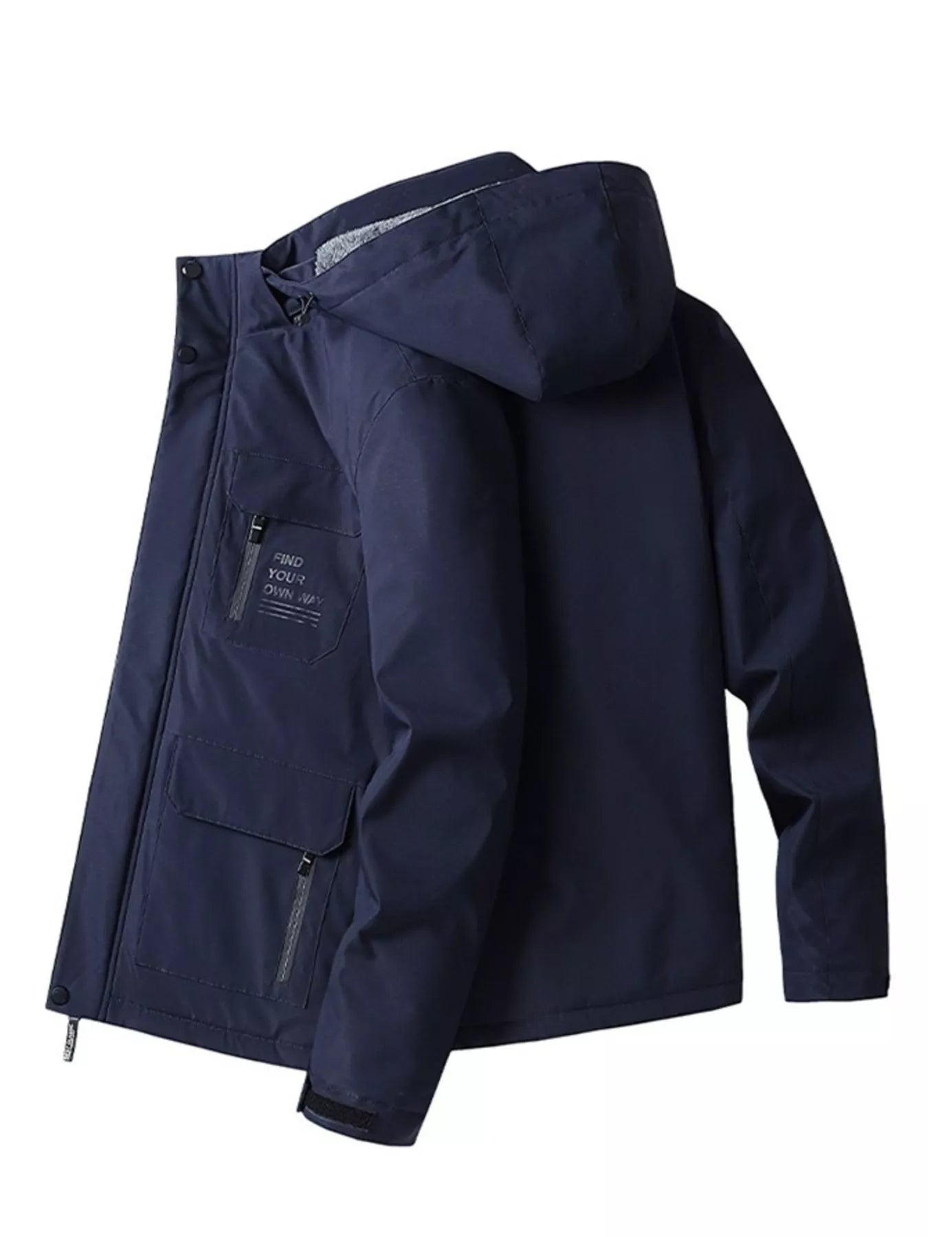 Men's Plus Size Warm Fleece Lined Hooded Winter Coat
