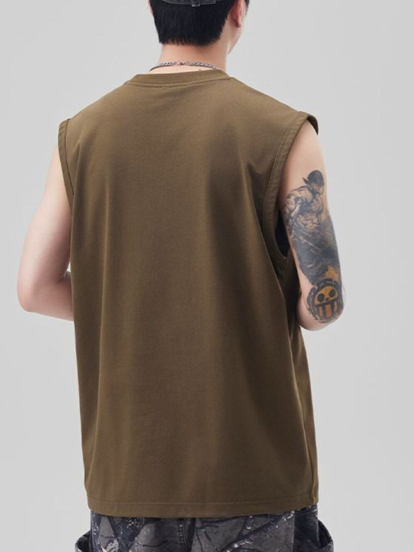 Men's Plus Size Round Neck Tank