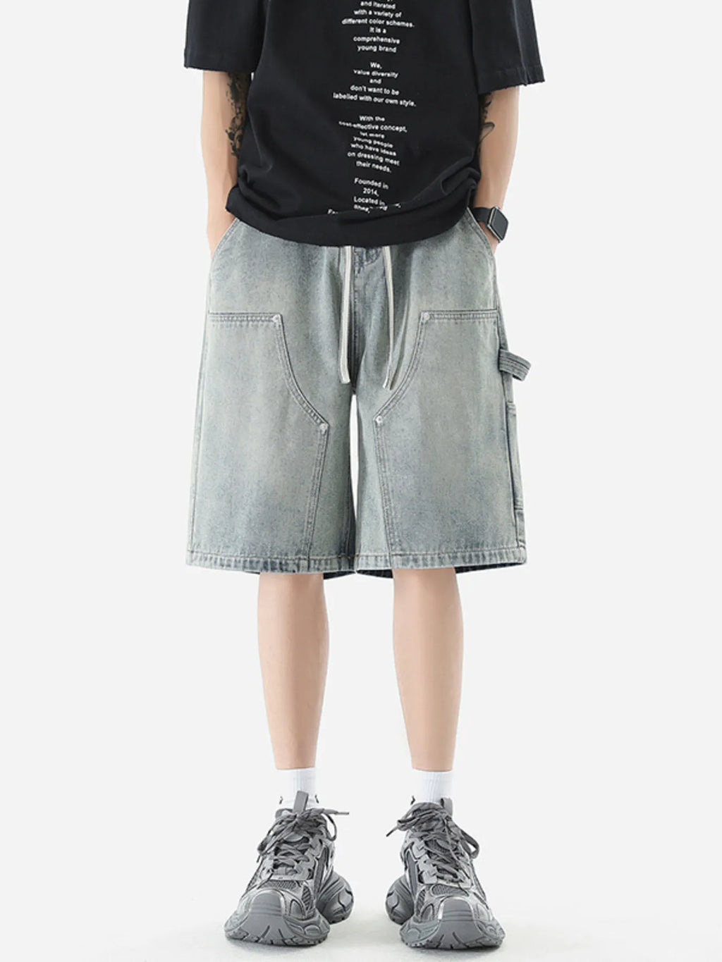 Men's Vintage Wash Denim Shorts