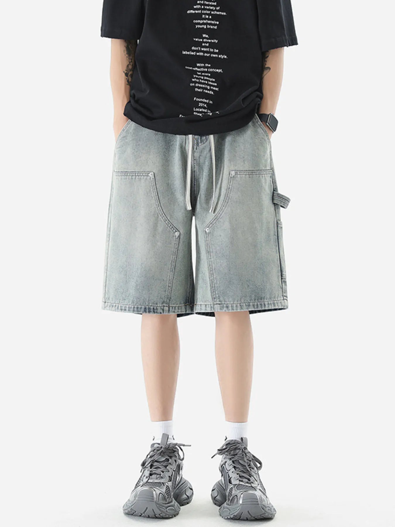 Men's Vintage Wash Denim Shorts