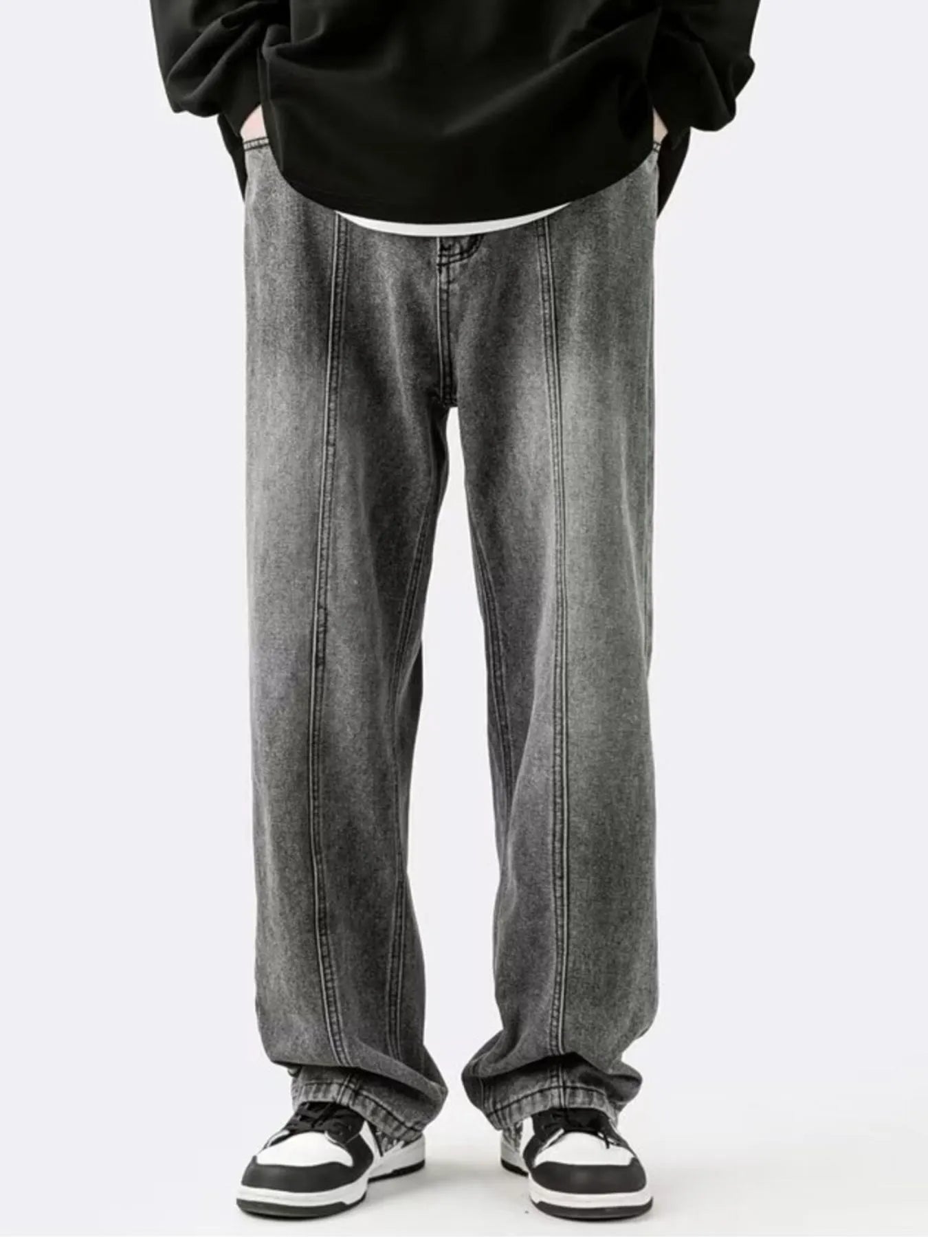 Men's Plus Size Wide Leg Relaxed Fit Jeans