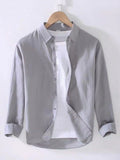 Men's Full Size Button Up Long Sleeve Shirt Plus Size