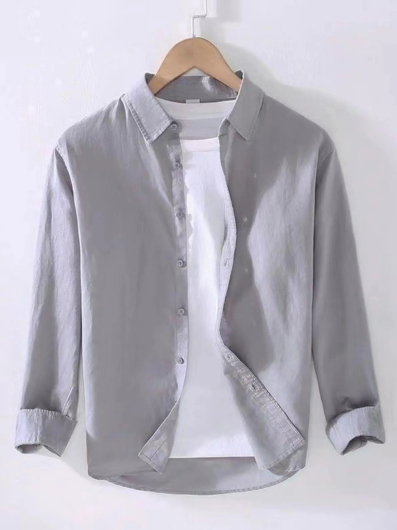 Men's Full Size Button Up Long Sleeve Shirt Plus Size