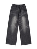 Men's Wide Leg Washed Jeans