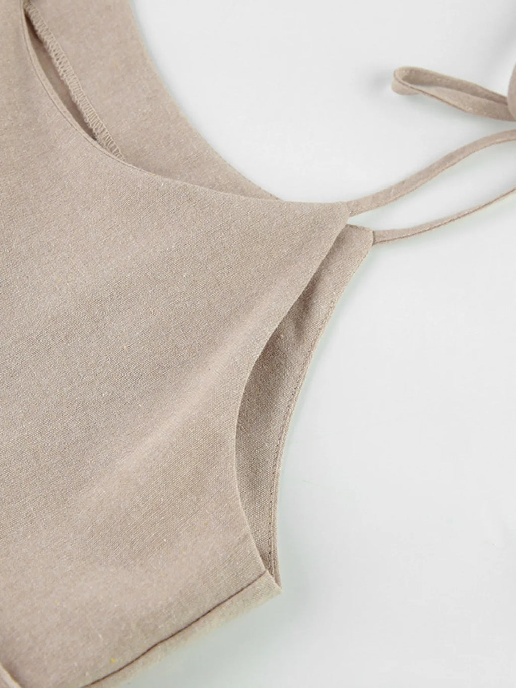 Tie-Shoulder Frill Mini Dress