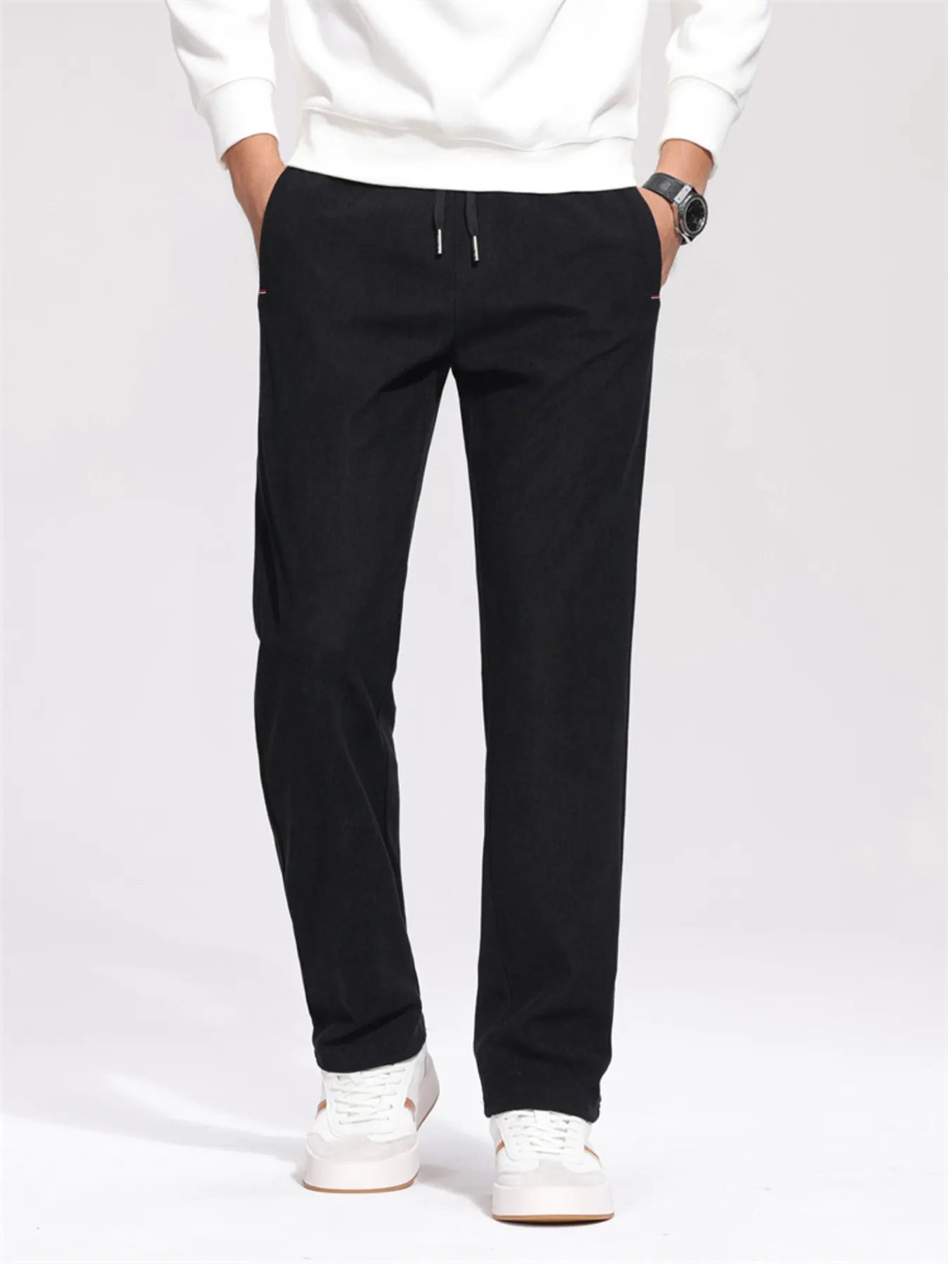 Men's Plus Size Casual Drawstring Loose Fit Pants