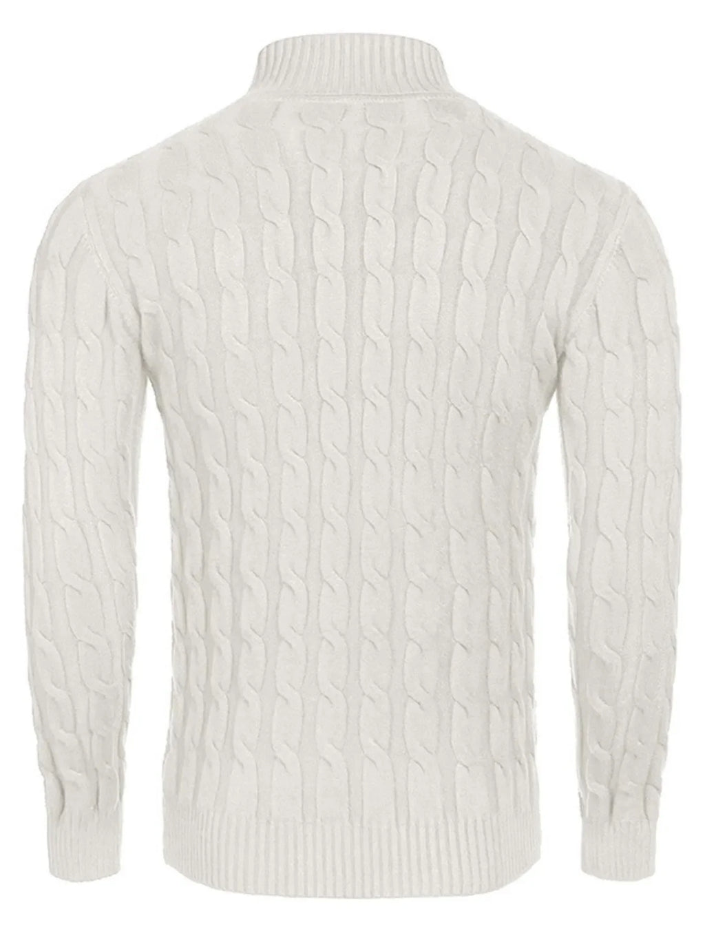 Men's Cable Knit Turtleneck Sweater