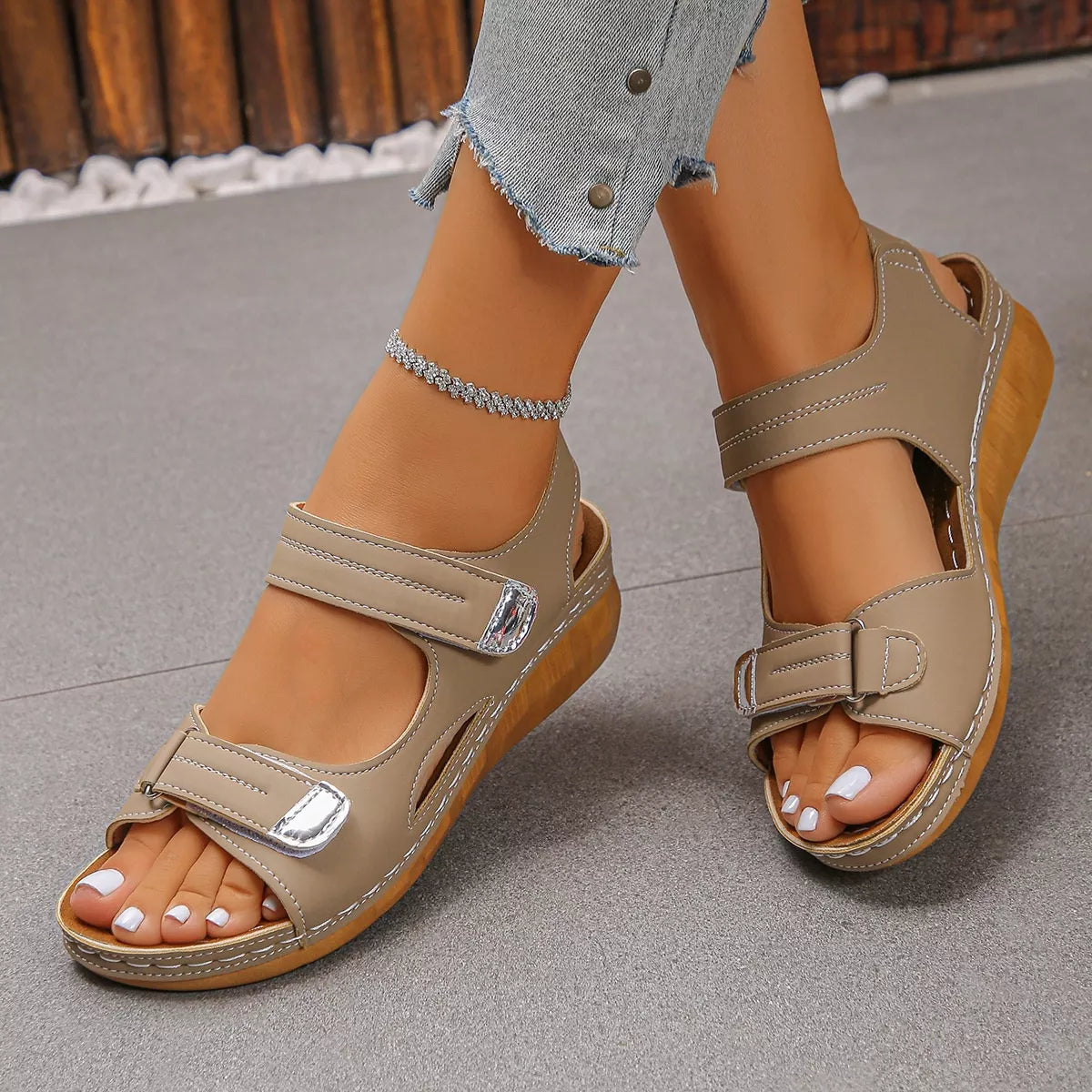 Open Toe Wedge Sandals