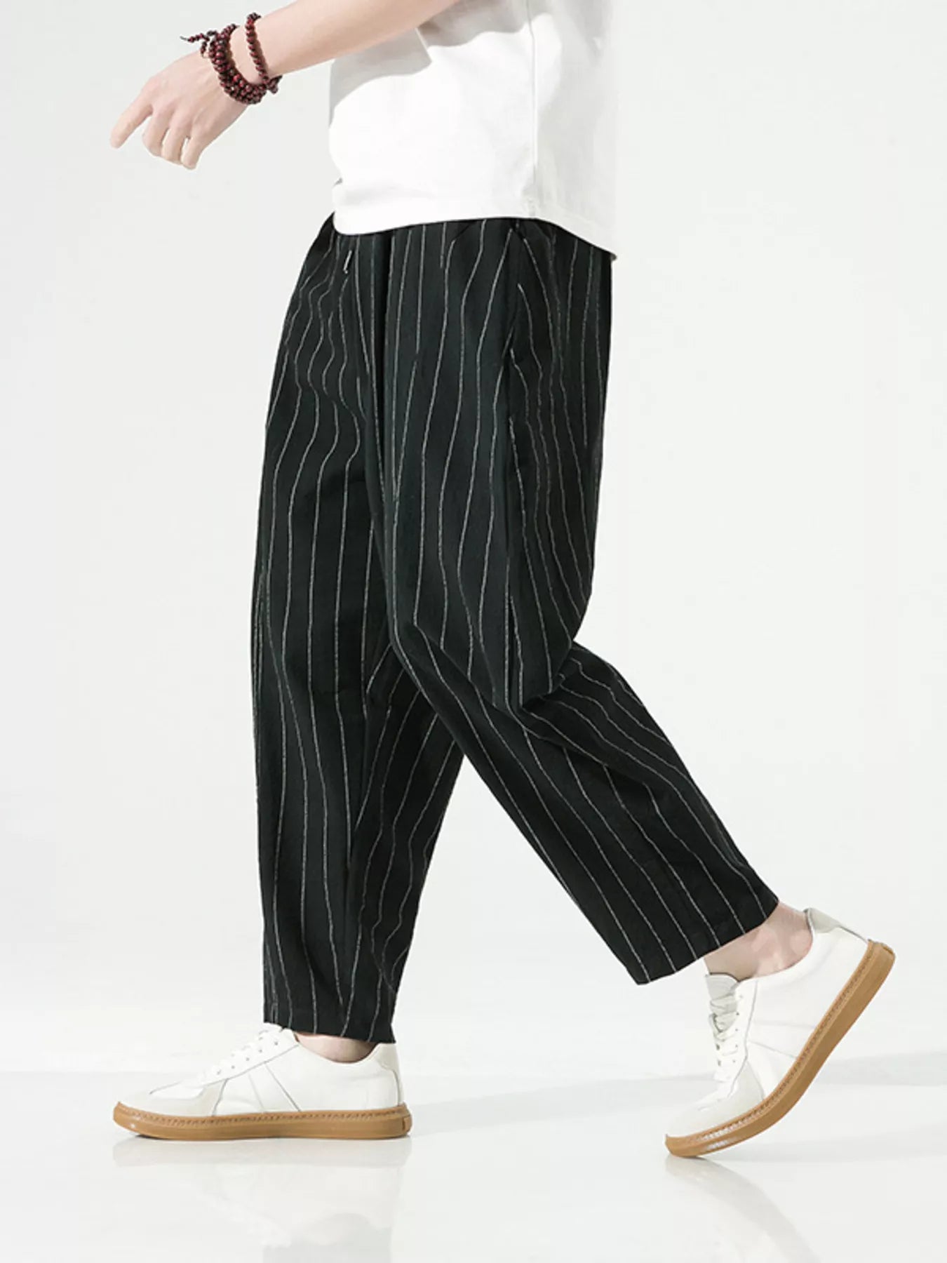Men's Plus Size Striped Casual Loose Pants