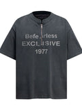 Men's Quarter Zip Short Sleeve T-Shirt