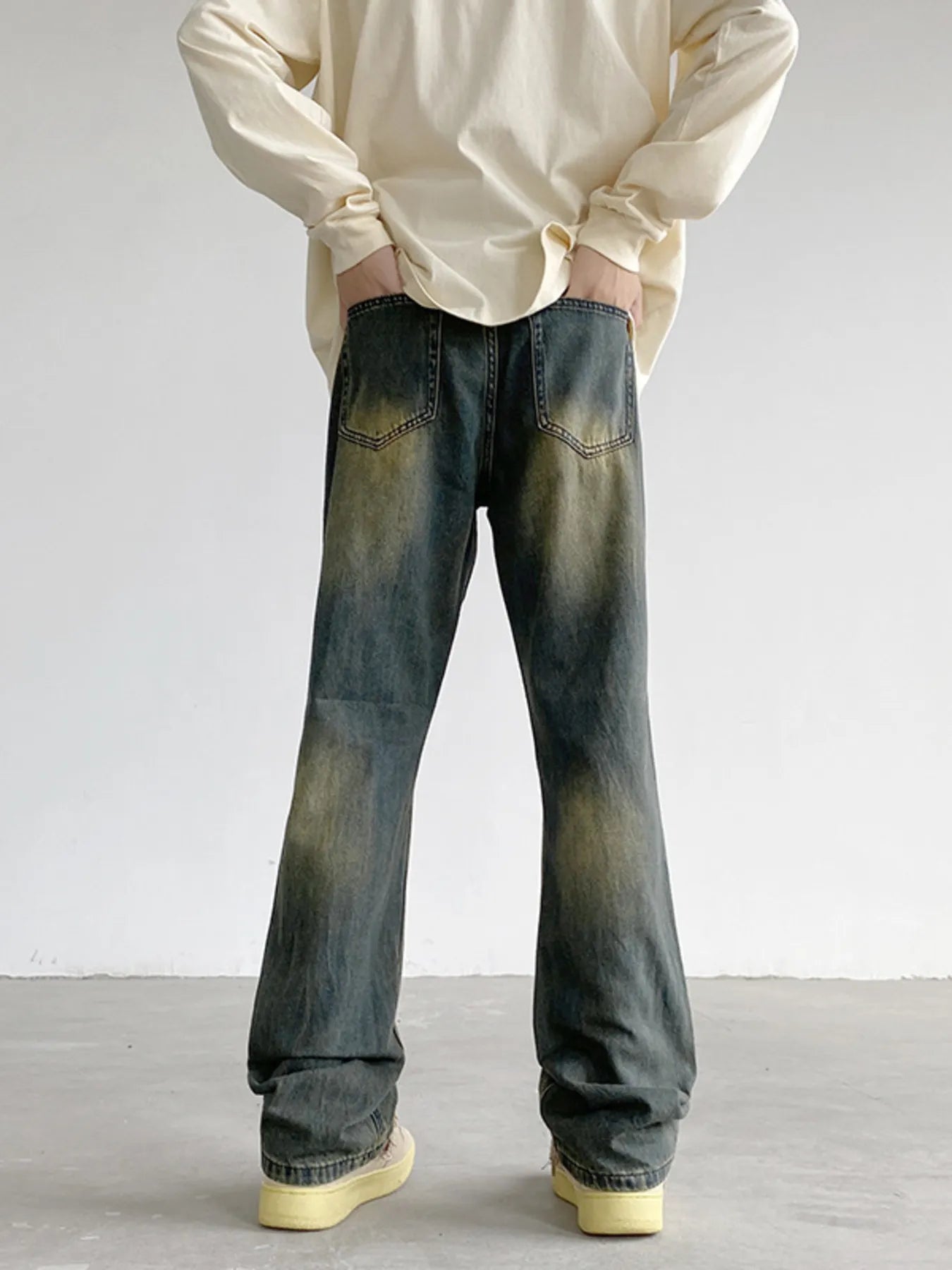Men's Plus Size Vintage Wash Relaxed Fit Jeans